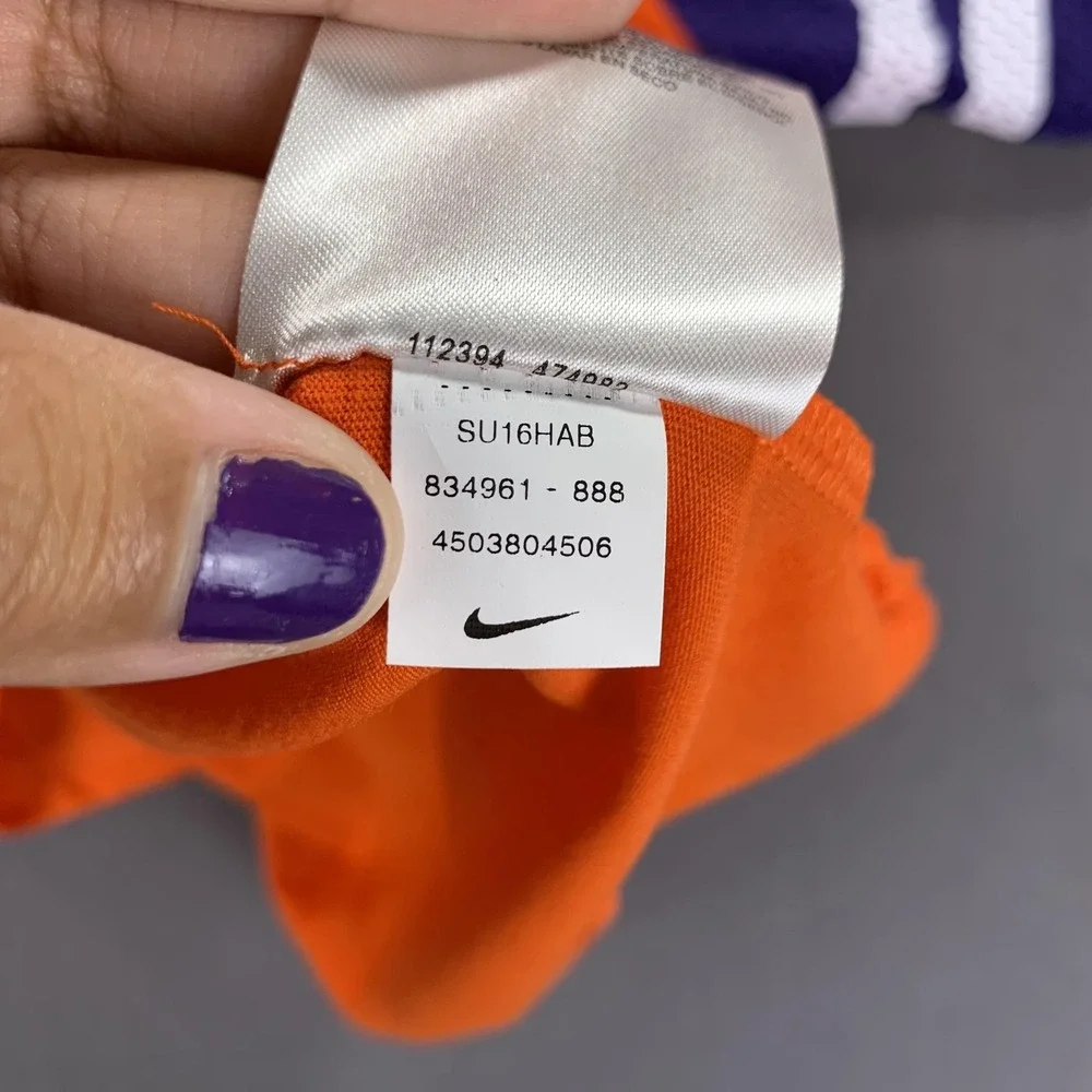 Clemson Tigers Shirt‎ Womens XL Orange Purple NCAA Football Nike Short Sleeve